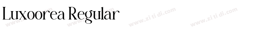 Luxoorea Regular字体转换